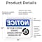 Signmission Wheels Must Be Chocked OSHA Notice Sign, Vinyl Decal, 14in W x 10in L, 2PK OS-2PACK-NS-D-1014-L-16909 - alternate 3